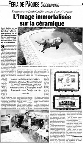 pleine page journal "la provence"